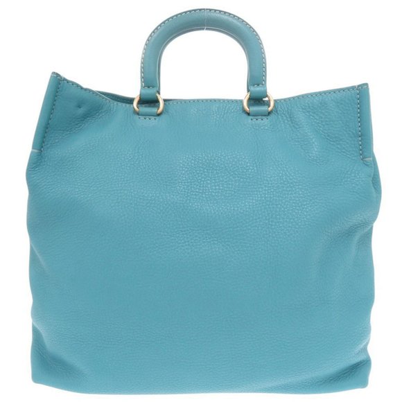 Prada BR4617 Leather Blue 2-Way Tote Bag/Shoulder Bag 0099 PRADA - Picture 3 of 10